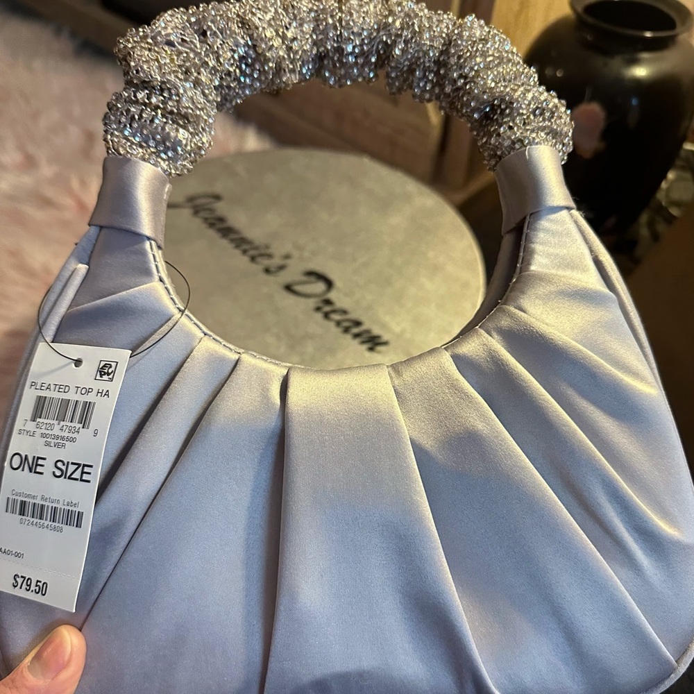 Brand new INC pleated handbag with sparkly handle! 👛 - Picture 3 of 5
